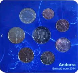 Andorra UNC serie 2014 1 cent - 2 euro